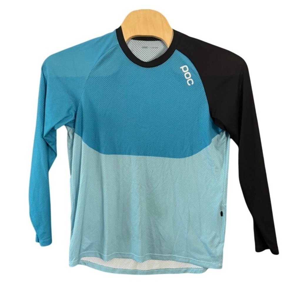 POC Reform Enduro Mountain Bike Jersey Blue Black Long Sleeve Mens XL